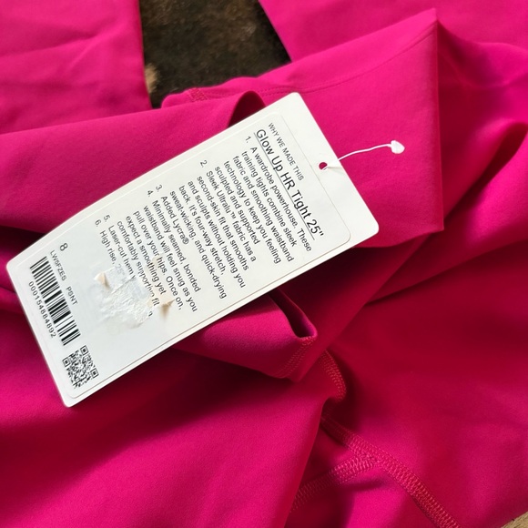 LULULEMON Glow Up HR Tight 25" In Passionate Size 8 NWT - Picture 4 of 8